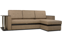 Угловой диван Атланта-2 Люкс Медово-коричневый со столиком