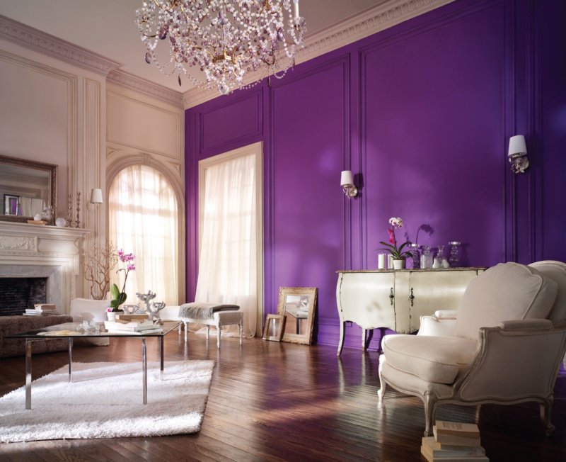 Фиолетовые стены: хорошая ли это идея? С чем сочетать фиолетовый цвет?
